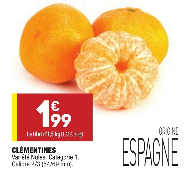 Promo Clémentines chez ALDI
