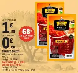 E.Leclerc Chorizo doux offre