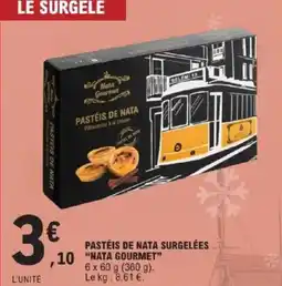 E.Leclerc Pastéis de nata surgelées nata gourmet offre