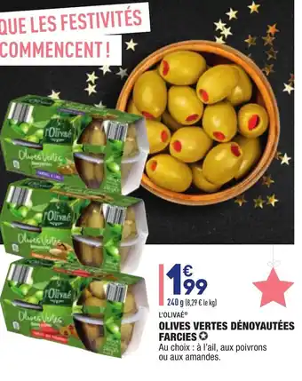 ALDI Olives Vertes Dénoyautées offre