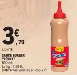 E.Leclerc Sauce burger lenny offre