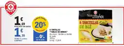 E.Leclerc 8 tortillas tables du monde offre