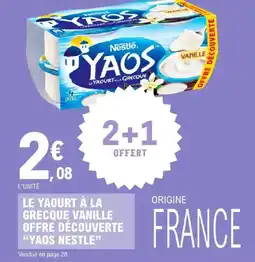 E.Leclerc NESTLE Yaos le yaourt à la grecque vanille offre découverte " offre