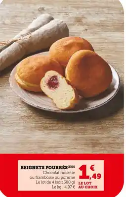 U Express Beignets fourrés chocolat noisette offre