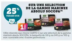 U Express Socopa Absolu Marinée Barquette 110 g offre