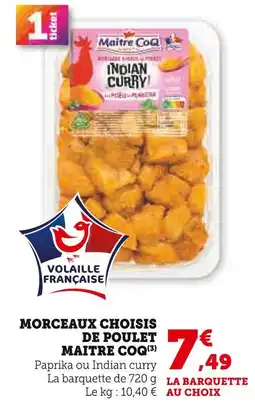 U Express Maitre Coq Morceaux choisis de poulet Paprika offre