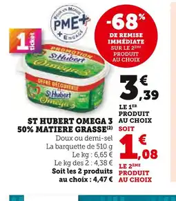U Express St Hubert Omega 3 50% Matière Grasse Doux offre