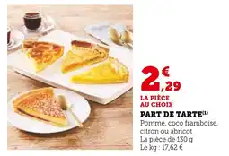 U Express Part de tarte offre