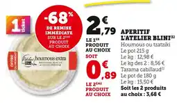 U Express L'Atelier Blini Houmous offre