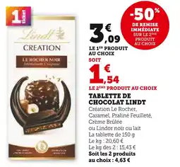 U Express Lindt Tablette de Chocolat offre