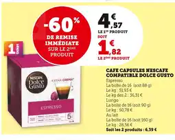 U Express Nescafé Capsules Espresso Compatible Dolce Gusto offre