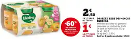 U Express Bledina Dessert Bébé des 4 Mois Pommes Bananes offre