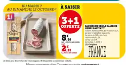 U Express Le Galibier Henri Raffin Saucisson Sec Nature offre
