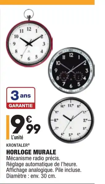 ALDI Horloge Murale offre