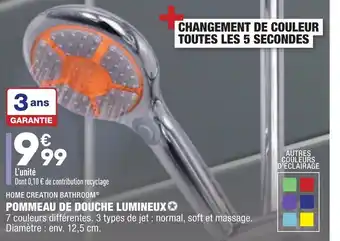 ALDI Pommeau de Douche Lumineux offre