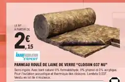 E.Leclerc Brico Panneau roulé de laine de verre cloison 037 nu offre
