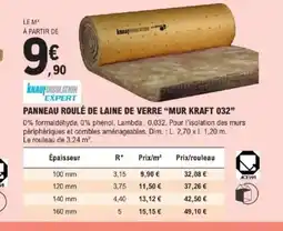 E.Leclerc Brico Panneau roulé de laine de verre mur kraft 032 offre
