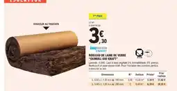 E.Leclerc Brico Rouleau de laine de verre ekoroll 040 kraft offre