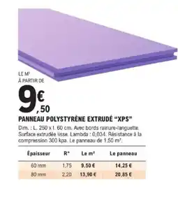 E.Leclerc Brico Panneau polystyrène extrudé xps offre