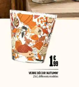 L'incroyable Verre décor autumn' offre