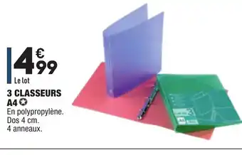 ALDI 3 Classeurs A4 offre