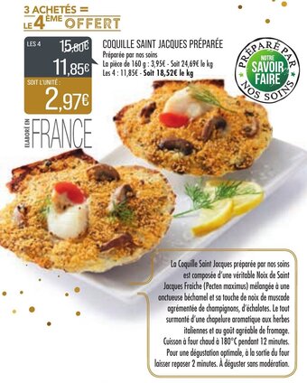 Match Coquille Saint Jacques Préparée offre