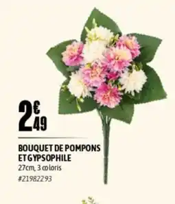 L'incroyable Bouquet de pompons etgypsophile offre