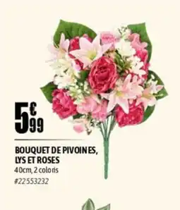 L'incroyable Bouquet de pivoines, lys et roses offre