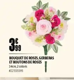 L'incroyable Bouquet de roses, gerberas et boutons de roses offre