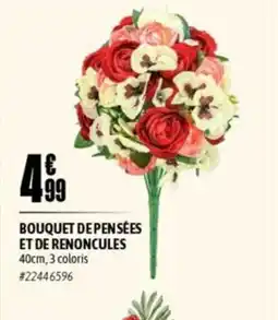 L'incroyable Bouquet de pensées et de renoncules offre