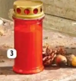 L'incroyable Bougie funéraire rouge avec couvercle offre