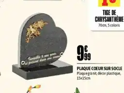 L'incroyable Plaque coeur sur socle offre