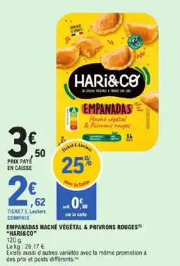 E.Leclerc Empanadas haché végétal & poivrons rouges hari&co offre
