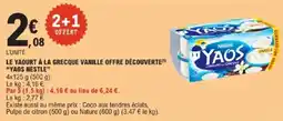 E.Leclerc Le yaourt à la grecque vanille offre découverte yaos nestle offre