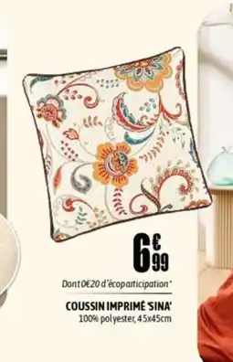 L'incroyable Coussin imprimé ‘sina' offre
