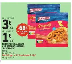E.Leclerc Express PESCANOVA Beignets de calamars à la romaine surgelés offre