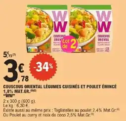 E.Leclerc Couscous oriental légumes cuisinés et poulet émincé 1,8% mat.gr. ww offre