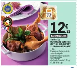 E.Leclerc Express LE DOMAINE D'ANET 4 cuisses de canard confites igp du sud-ouest offre