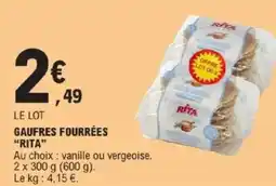 E.Leclerc Gaufres fourrées rita offre