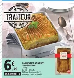 E.Leclerc Express MAISON TINO Parmentier de bœuf offre