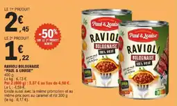 E.Leclerc Ravioli bolognaise paul & louise offre