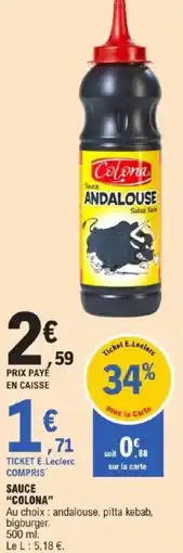 E.Leclerc Sauce colona offre