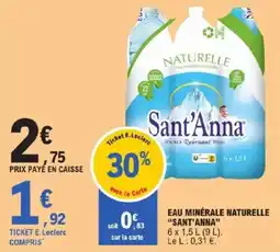E.Leclerc Eau minérale naturelle sant'anna offre