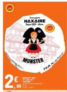 E.Leclerc Express HAXAIRE Munster op 27% mat.gr offre