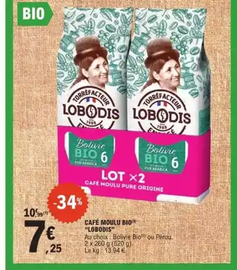 E.Leclerc Express LOBODIS Cafe moulu bio offre