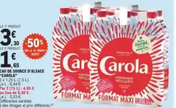 E.Leclerc Express CAROLA Eau de source d'alsace offre