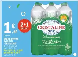 E.Leclerc Express CRISTALINE Eau de source gazéifiée offre