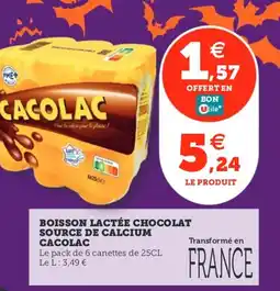 Utile CACOLAC Boisson lactée chocolat source de calcium offre