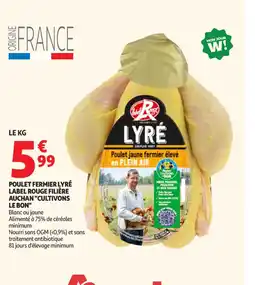 Auchan Supermarché CULTIVONS LE BON Poulet fermier lyré label rouge filière auchan offre