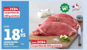 Auchan Supermarché Viande bovine faux-filet offre
